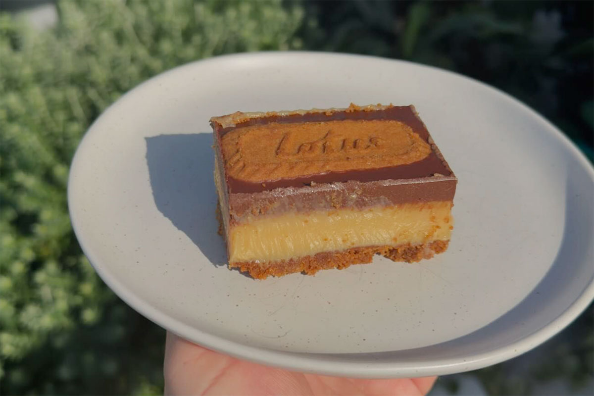 Biscoff Caramel Slice, Side Piece, Varsity Lakes (image supplied)